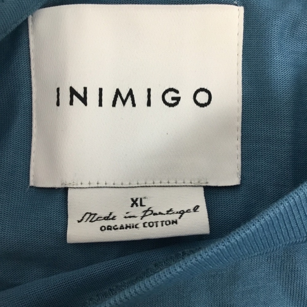 INIMIGO Classic Embroidered Heart Long Sleeve Organic Cotton T Shirt XL - Picture 5 of 9